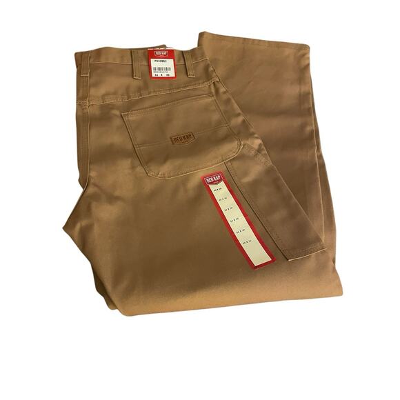 Construction Pant Workwear RED KAP Mens 34x30 Relaxed Straight Leg Brown NWT - Picture 11 of 13